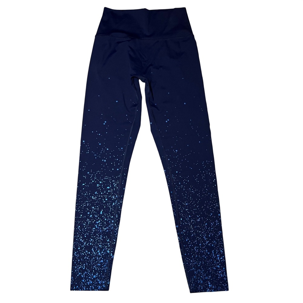 Aerie Chill Play Move Navy Blue Metallic Star Ombre Leggings Medium High Waist